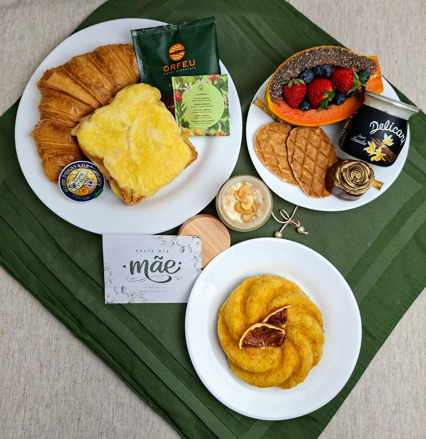 Amanhecer de Mãe — Croissant folhado, croque-monsieur, bolo de laranja com ganache de chocolate bra · Cestini Especiali São Paulo (foto 3)